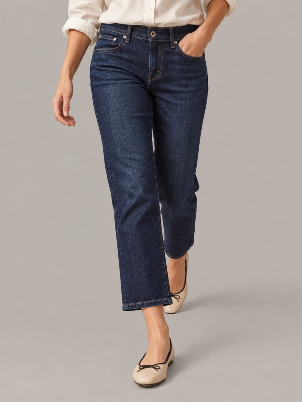 AG Adriano Goldschmied The Tomboy Crop Relaxed Straight Jeans Womens Size 31R